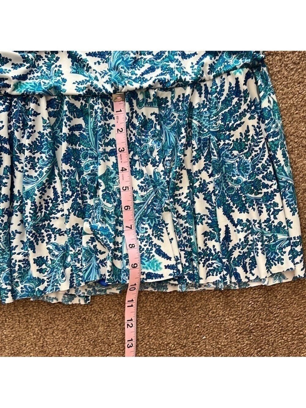 Catalina one piece swimsuit. Blue floral, preowned, Size 1X, 16W. - Picture 12 of 13